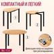 Миниатюра изображения товара Обеденный стол Millwood Далис 1 (дуб золотой Craft/металл черный)