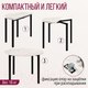 Миниатюра изображения товара Обеденный стол Millwood Далис 2 (дуб белый Craft/металл черный)