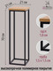 Миниатюра изображения товара Стойка для цветов Millwood H4H204 21x21x70 (дуб золотой Craft/металл черный)