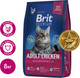 Миниатюра изображения товара Сухой корм для кошек Brit Premium Cat Adult Chicken / 5049653 (8кг)