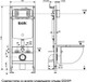 Миниатюра изображения товара Инсталляция для унитаза IDDIS OPH00MBi32K (с кнопкой смыва)