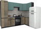 Миниатюра изображения товара Кухонный гарнитур ВерсоМебель Эко-8 1.2x2.7 правая (сумеречный голубой/дуб гранж песочный/ст.альберика)
