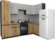 Миниатюра изображения товара Кухонный гарнитур ВерсоМебель Эко-8 1.2x2.7 правая (бетонный камень/дуб эвок прибрежный/ст.альберика)