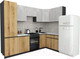 Миниатюра изображения товара Кухонный гарнитур ВерсоМебель Эко-8 1.4x2.7 правая (бетонный камень/дуб эвок прибрежный/ст.альберика)