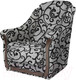 Миниатюра изображения товара Кресло мягкое Асмана Анна (рогожка завиток черный)