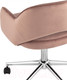Миниатюра изображения товара Кресло офисное Stool Group Кларк / CLARKSON Pink CHROME (велюр розовый)