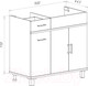 Миниатюра изображения товара Тумба под умывальник Misty Купер 90 / П-Куп01090-012БкП