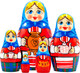 Миниатюра изображения товара Матрешка сувенирная Брестская Фабрика Сувениров В русской традиционной одежде с орнаментом 5063