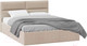 Миниатюра изображения товара Двуспальная кровать ТриЯ Глосс универсальный тип 1 с ПМ 160x200 (велюр мокко светлый)