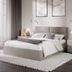 Миниатюра изображения товара Двуспальная кровать ТриЯ Глосс универсальный тип 1 с ПМ 160x200 (велюр мокко светлый)