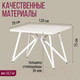 Миниатюра изображения товара Обеденный стол Millwood Женева Л 120x70x75 (белый/металл белый)
