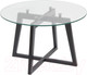 Миниатюра изображения товара Журнальный столик Мебелик Рилле 445 (венге/стекло прозрачное круг)
