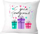 Миниатюра изображения товара Подушка декоративная Print Style С днём рождения 40x40raz27
