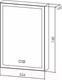Миниатюра изображения товара Шкаф с зеркалом для ванной Silver Mirrors Киото 50 / LED-00002356