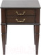 Миниатюра изображения товара Прикроватная тумба Мебелик Васко В 118Н (темно-коричневый/патина)