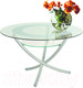 Миниатюра изображения товара Журнальный столик Мебелик Дуэт 4 (металлик/прозрачный)