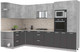 Миниатюра изображения товара Кухонный гарнитур Интерлиния Мила Лайт 1.68x3.2 левая (бетон/антрацит/травертин)