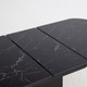 Миниатюра изображения товара Обеденный стол Аврора Корсика стекло 120-151.5x80 (мрамор черный 9/черный)