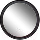 Миниатюра изображения товара Зеркало Континент Planet Black Led D 80 (с бесконтактным сенсором, теплая подсветка)