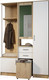 Миниатюра изображения товара Секция в прихожую ДСВ Дуся 1.3 (дуб бунратти/белый бриллиант)