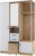 Миниатюра изображения товара Секция в прихожую ДСВ Дуся 1.3 (дуб бунратти/белый бриллиант)