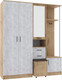 Миниатюра изображения товара Секция в прихожую ДСВ Дуся 1.7 (дуб бунратти/цемент)