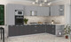 Миниатюра изображения товара Кухонный гарнитур Интерлиния Мила Лайт 1.88x3.4 правая (серебристый/антрацит/опал светлый)