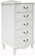 Миниатюра изображения товара Комод Мебелик Джульетта узкий 5 ящиков (молочный дуб)