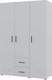 Миниатюра изображения товара Шкаф Горизонт Мебель Victor 3ств 2ящ (белый)