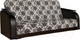 Миниатюра изображения товара Диван Асмана Премьер (декор прямой/рогожка вензель коричневый/кожзам коричневый)