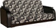 Миниатюра изображения товара Диван Асмана Премьер (декор прямой/рогожка кубики коричневые/кожзам коричневый)