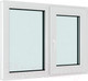 Миниатюра изображения товара Окно ПВХ Brusbox Двухстворчатое Глухое 2 стекла (1300x900x70)