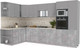 Миниатюра изображения товара Кухонный гарнитур Интерлиния Мила Лайт 1.88x3.4 левая (серебристый/бетон/бискайская сосна)