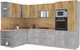 Миниатюра изображения товара Кухонный гарнитур Интерлиния Мила Лайт 1.88x3.2 левая (дуб золотой/бетон/дуб бунратти)