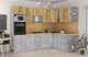 Миниатюра изображения товара Кухонный гарнитур Интерлиния Мила Лайт 1.88x2.8 правая (дуб золотой/бетон/дуб бунратти)