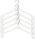 Миниатюра изображения товара Набор пластиковых вешалок-плечиков Литопласт №1P (5шт, белый)