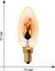 Миниатюра изображения товара Лампа Uniel Свеча IL-N-C35-3/RED-FLAME/E14/CL / UL-00002981