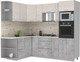 Миниатюра изображения товара Кухонный гарнитур Интерлиния Мила Лайт 1.68x2.4 левая (вудлайн кремовый/бетон/бискайская сосна)