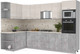 Миниатюра изображения товара Кухонный гарнитур Интерлиния Мила Лайт 1.68x3.0 левая (вудлайн кремовый/бетон/бискайская сосна)