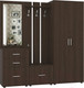 Миниатюра изображения товара Секция в прихожую Интермебель Визит-4 (дуб венге)
