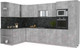 Миниатюра изображения товара Кухонный гарнитур Интерлиния Мила Лайт 1.88x3.4 левая (бетон/бетон/кастилло темный)