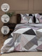 Миниатюра изображения товара Комплект постельного белья Amore Mio Мако-сатин Crystal Микрофибра Евро / 93788 (серый/белый/черный)