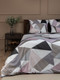 Миниатюра изображения товара Комплект постельного белья Amore Mio Мако-сатин Crystal Микрофибра Евро / 93788 (серый/белый/черный)