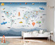Миниатюра изображения товара Фотообои листовые Vimala Карта мира и планеты (270x300)