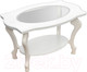 Миниатюра изображения товара Журнальный столик Мебелик Берже 1С (белый ясень)