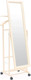 Миниатюра изображения товара Стойка для одежды Мебелик Костюмная с зеркалом на колесах В 24Н (слоновая кость)