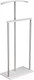 Миниатюра изображения товара Стойка для одежды Мебелик Костюмная Дэви 1 (металлик/белый)