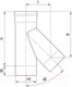 Миниатюра изображения товара Тройник для дымохода Ferrum 135° 430/0.5мм Ф140 / f4608