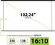 Миниатюра изображения товара Проекционный экран Cactus CS-PSWE-220X138-WT