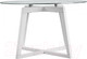 Миниатюра изображения товара Журнальный столик Мебелик Рилле 445 (белый/стекло прозрачное круг)